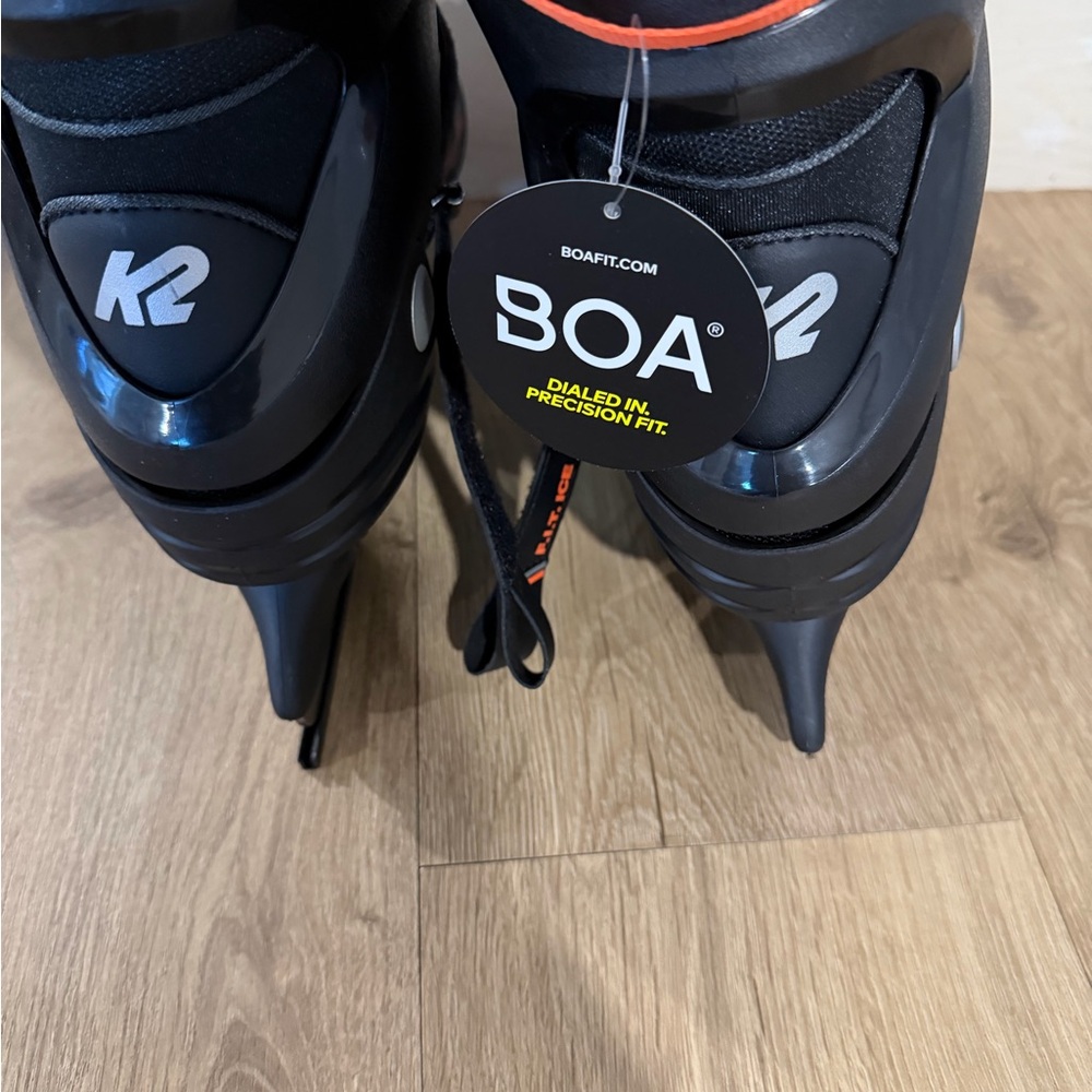 Women’s Black and Orange Ice Skates - Picture 2 of 4